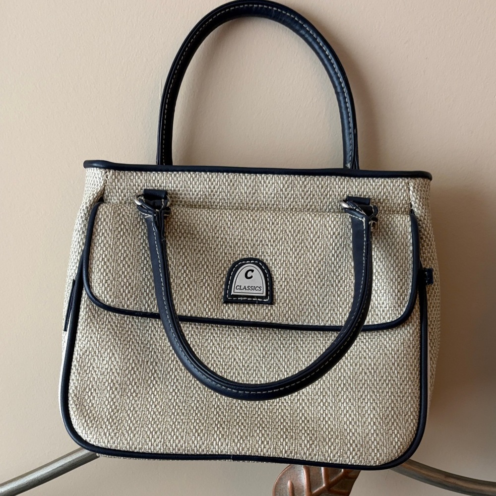 Classic Black and Cream Women's Satchel